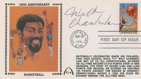 Lot #994 Wilt Chamberlain First Day Cover - Image 2