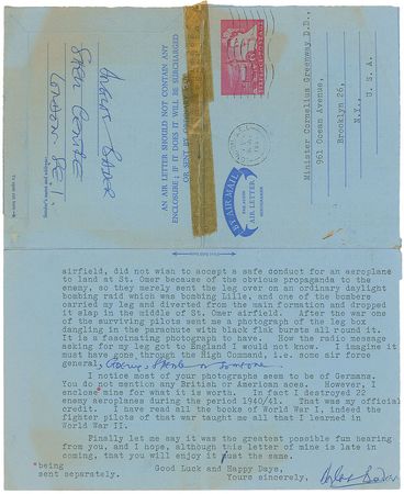 Lot #405 Douglas Bader Typed Letter Signed - Image 2