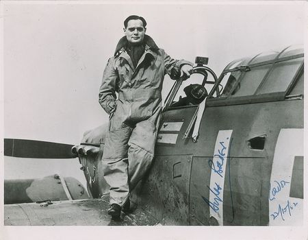 Lot #406 Douglas Bader Signed Photograph and Signature - Image 1