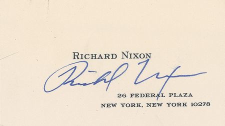 Lot #98 Richard Nixon Business Card - Image 1
