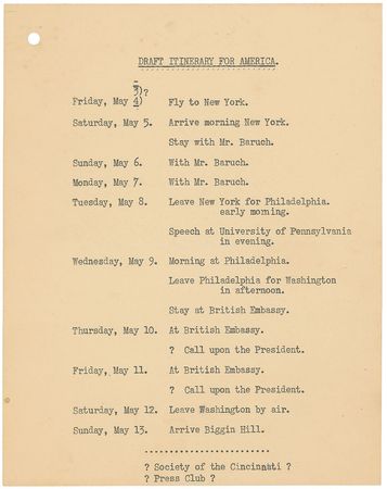 Lot #209 Winston Churchill: Extraordinary archive on a canceled 1951 trip to the University of Pennsylvania - Image 6