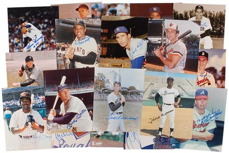 Lot #992 Baseball Hall of Famers Signed Photographs - Image 2