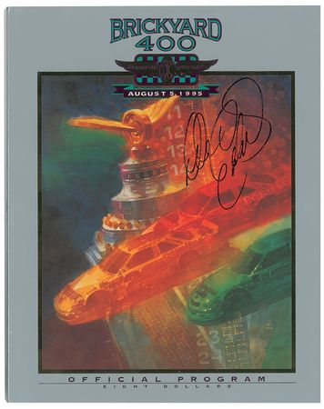 Lot #1001 Dale Earnhardt Signed Photograph and Program - Image 2