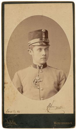 Lot #234 Franz Ferdinand: Early portrait of the 20-year-old archduke whose assassination sparked World War I - Image 1