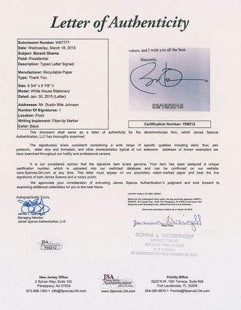 Lot #71 Barack Obama: Rare presidential letter on “the importance of giving every American access to quality, affordable health care” - Image 2