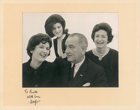 Lot #66 Lyndon B. Johnson Signed Photograph - Image 1