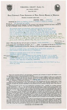 Lot #806 Elvis Presley: Graceland: The first contract for Graceland - Image 1