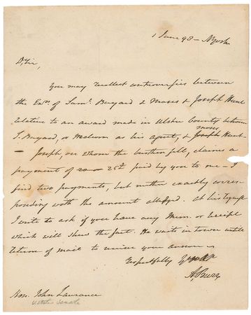 Lot #125 Aaron Burr Handwritten Letter Signed - Image 2