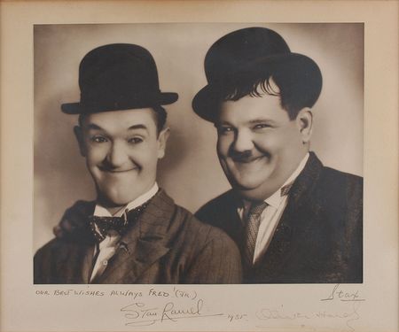 Lot #890 Laurel and Hardy: Wonderful oversized Stax portrait - Image 2