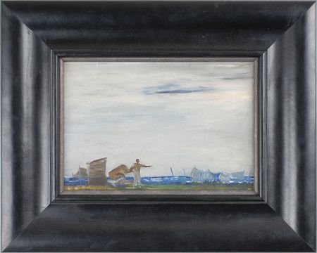 Lot #884 Katharine Hepburn: Beautiful seascape by the esteemed actress - Image 1