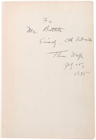 Lot #721 Thomas Wolfe Book - Image 1
