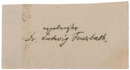 Lot #194 Ludwig Feuerbach Signature - Image 1