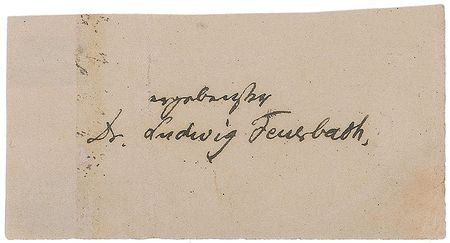 Lot #194 Ludwig Feuerbach Signature - Image 2