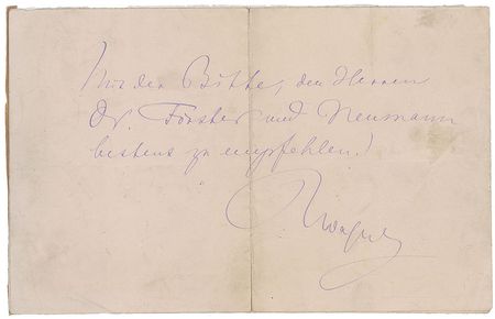 Lot #752 Richard Wagner Signed Note - Image 2