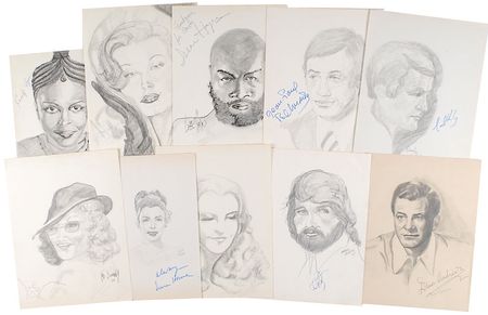 Lot #922 Entertainers Sketches - Image 2