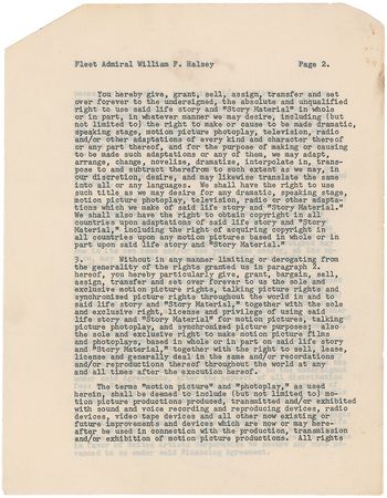 Lot #874 The Gallant Hours Signed Document - Image 2