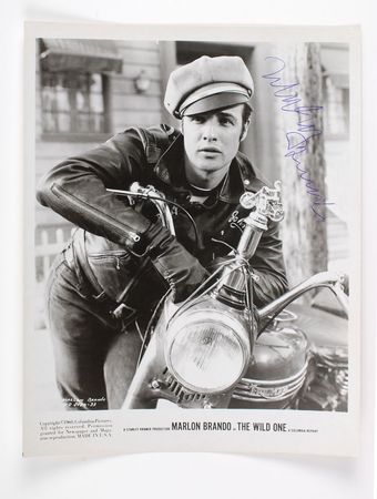 Lot #866 Marlon Brando: Scarce publicity photo of the iconic Wild One - Image 1