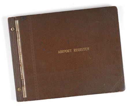 Lot #446 Aviators: Flight register from Floyd Bennett Field, including entries from Earhart and Post - Image 4