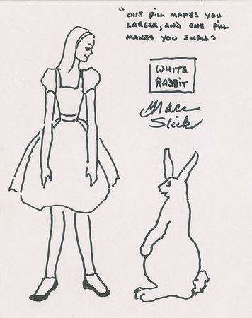 Lot #853 Grace Slick Sketch - Image 1