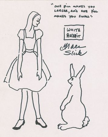 Lot #853 Grace Slick Sketch - Image 2
