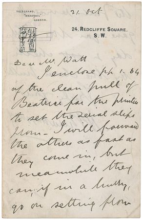 Lot #695 H. Rider Haggard Handwritten Letter Signed - Image 1