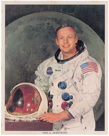 Lot #481 Neil Armstrong Signed Photograph - Image 1