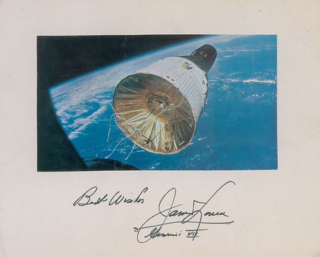 Lot #504 James Lovell Signed Photograph and Bookplate - Image 1