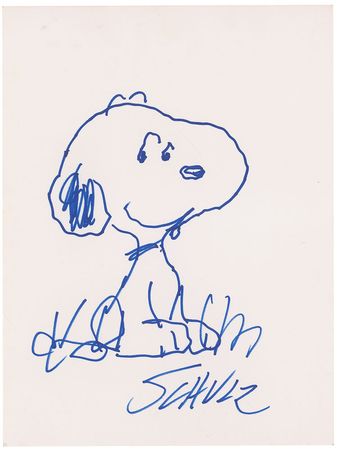Lot #617 Charles Schulz Sketch - Image 1