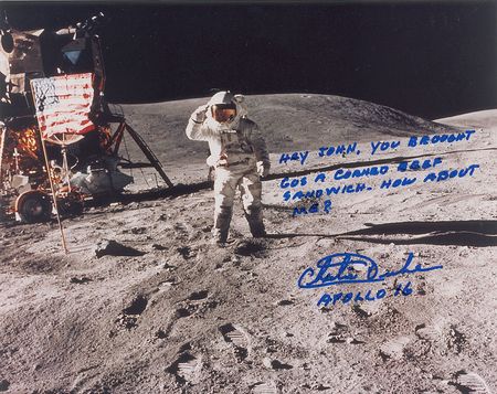 Lot #519 Charlie Duke Signed Photograph - Image 2