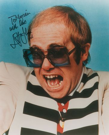 Lot #836 Elton John Signed Photograph - Image 1