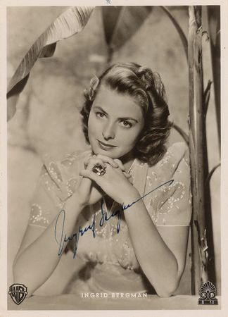 Lot #860 Ingrid Bergman Signed Photograph - Image 1