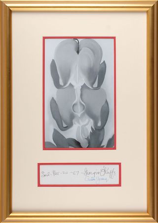 Lot #559 Georgia O?Keeffe Signed Photograph - Image 1