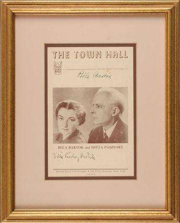 Lot #722 Bela Bartok Program - Image 2