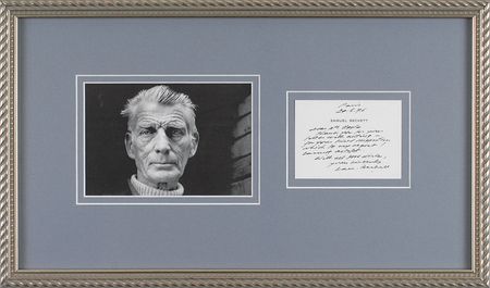 Lot #682 Samuel Beckett Signed Note - Image 2