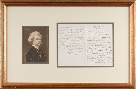 Lot #628 Samuel L. Clemens: Remarks on the accuracy of his best-selling book - Image 1