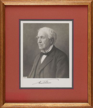 Lot #167 Thomas Edison Signed Photograph - Image 1
