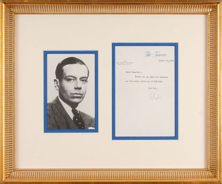 Lot #847 Cole Porter Typed Letter Signed - Image 1