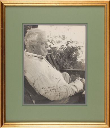 Lot #690 Robert Frost Signed Photograph - Image 1