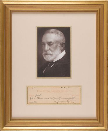 Lot #289 Henry Clay Frick Check - Image 1