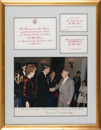 Lot #113 Ronald and Nancy Reagan Signed Photograph - Image 1