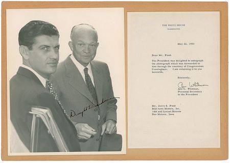 Lot #93 Dwight D. Eisenhower Signed Photograph - Image 2