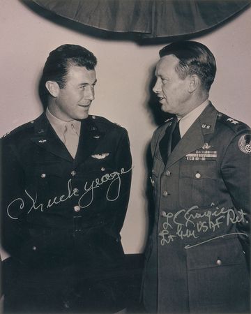 Lot #464 Chuck Yeager and Laurence Craigie Signed Photograph - Image 2