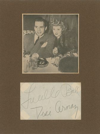 Lot #908 Lucille Ball and Desi Arnaz Signatures - Image 1