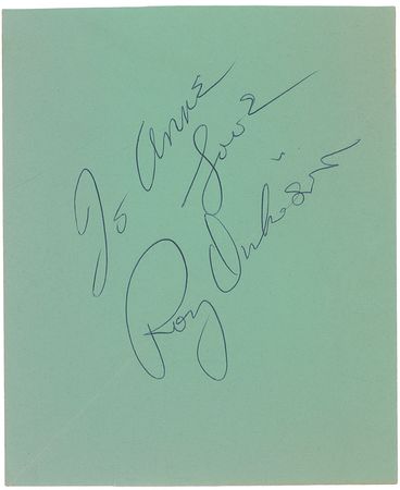 Lot #844 Roy Orbison Signature - Image 1