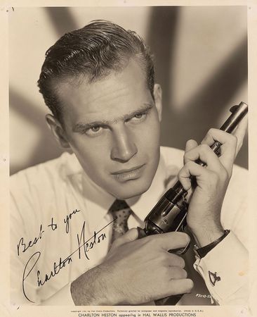 Lot #929 Charlton Heston Signed Photograph - Image 2