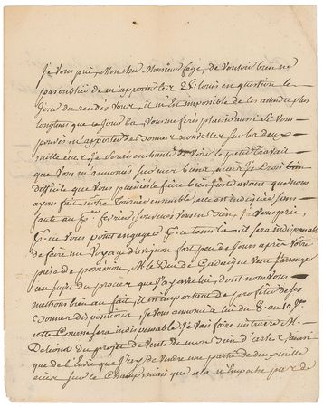 Lot #662 Marquis de Sade: Scarce letter by the notorious French writer - Image 1