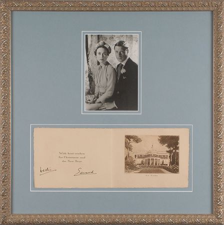 Lot #283 Duke and Duchess of Windsor Christmas Card - Image 1