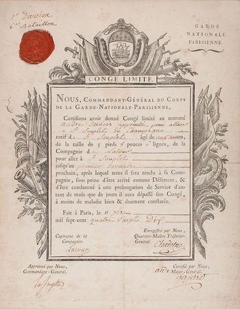 Lot #377 Marquis de Lafayette Signed Document - Image 2