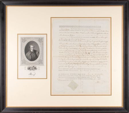 Lot #128 Patrick Henry: Impressive 1785 document by the oft-quoted founding father - Image 3