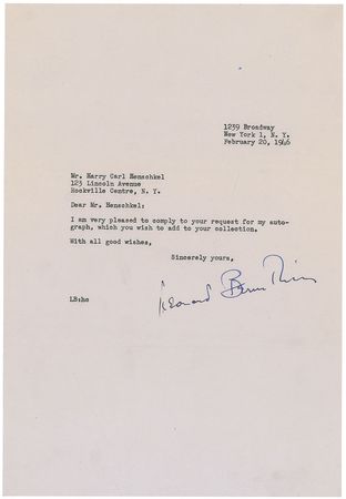 Lot #825 Leonard Bernstein - Image 2